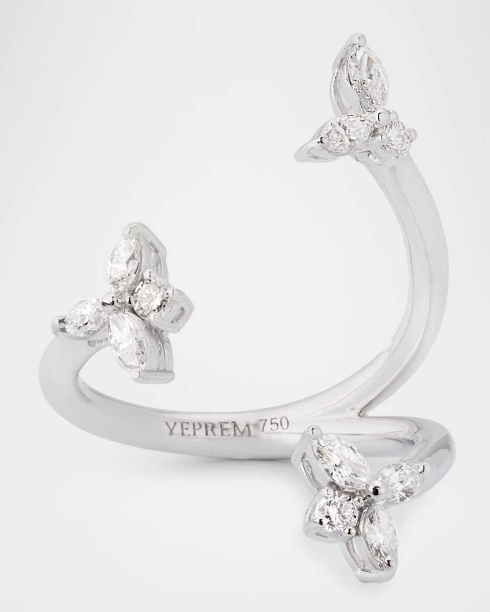 18K White Gold Multi-Diamond Pinky Ring